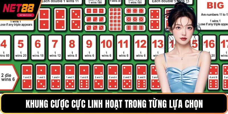 Khung cược cực linh hoạt trong từng lựa chọn